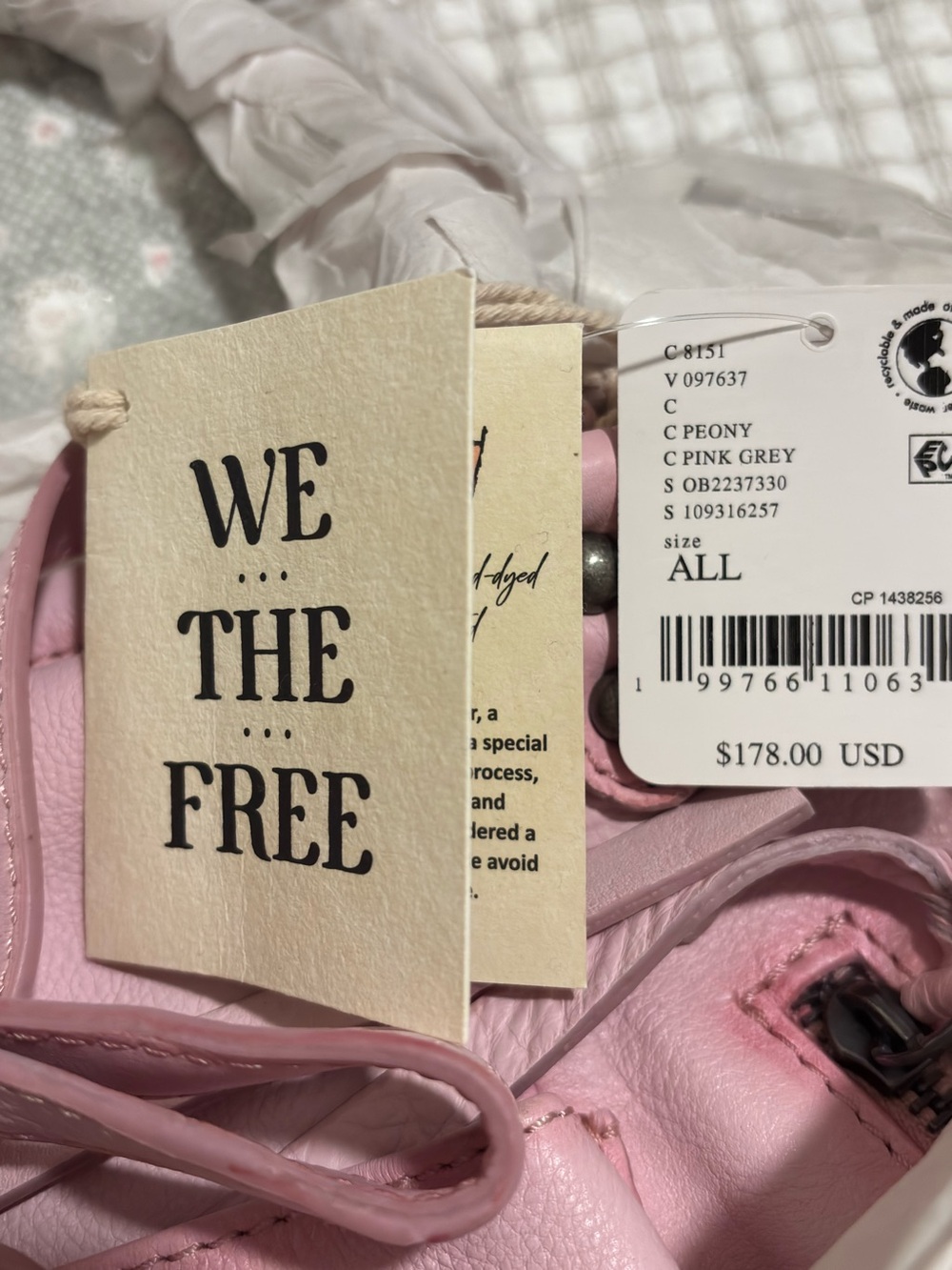We The Free Baby Emerson Tote Bag-Pink Peony - Picture 6 of 9